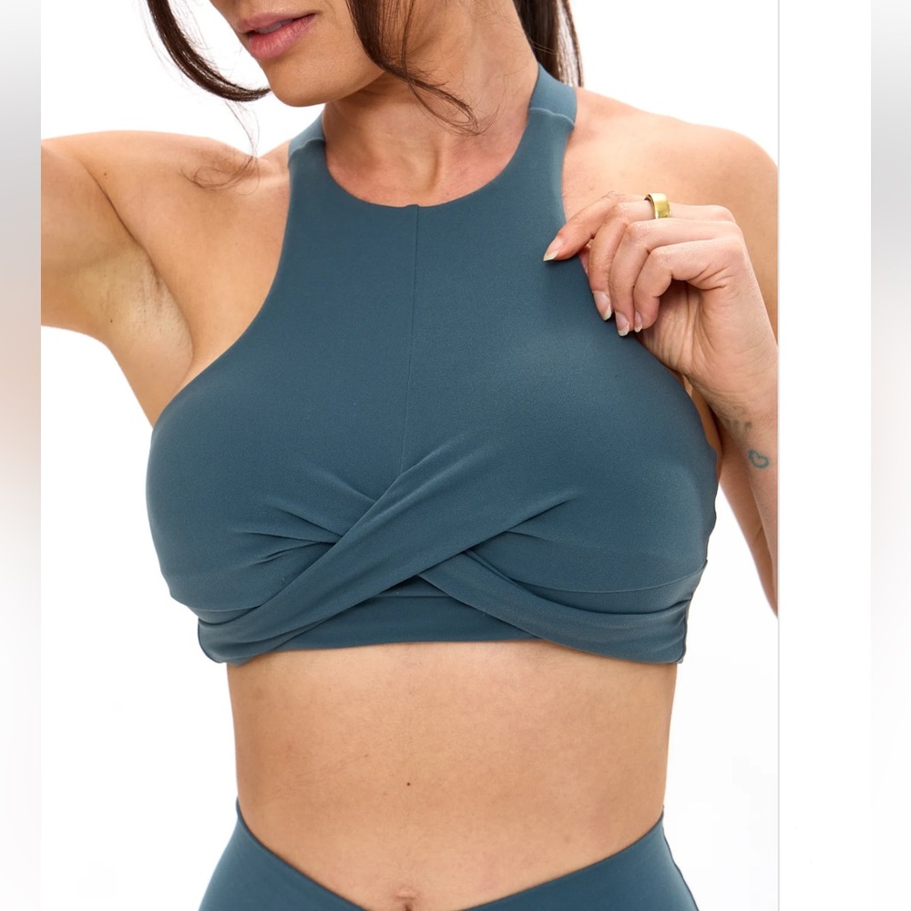 BuffBunny Candy Wrap Sports Bra- Enchanted Teal